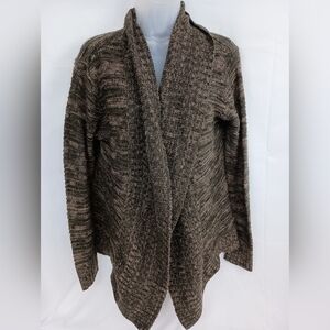 2/$30 Cozy Brown Knit Women's Wrap Cabincore Sweater (#1,244)